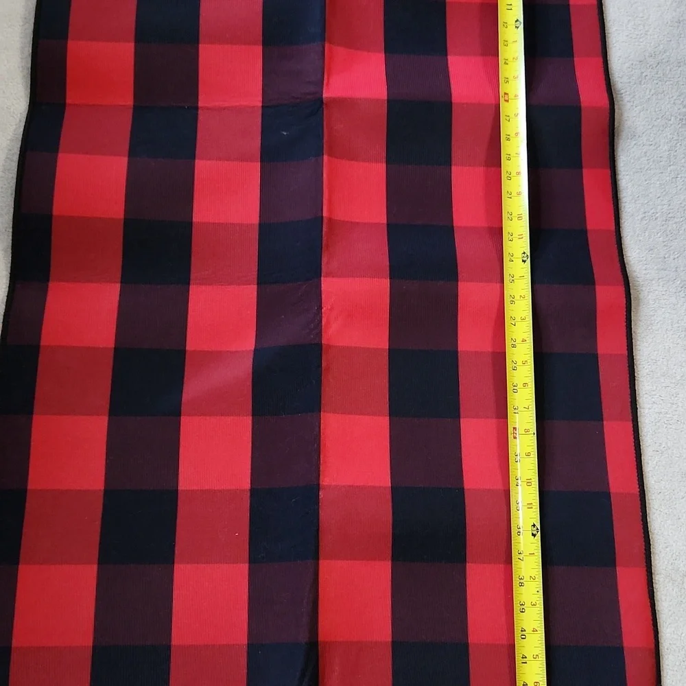 Front Porch Rug Buffalo Plaid Christmas Door Red/Black - OS